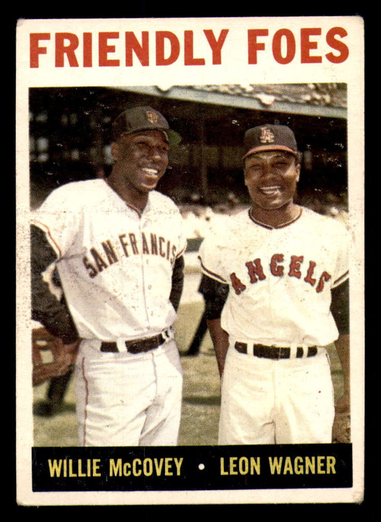 1964 Topps # 41 Willie McCovey/Leon Wagner Friendly Foes VG-EX  ID: 326220