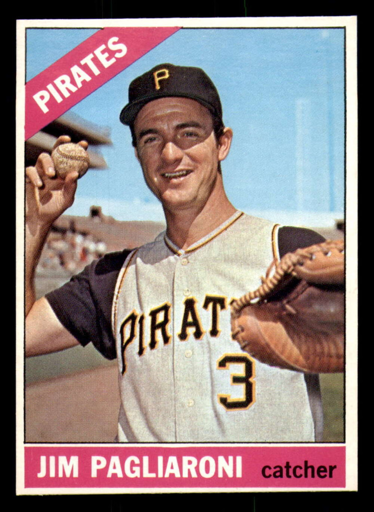 1966 Topps #33 Jim Pagliaroni trimmed Pirates    ID:326607