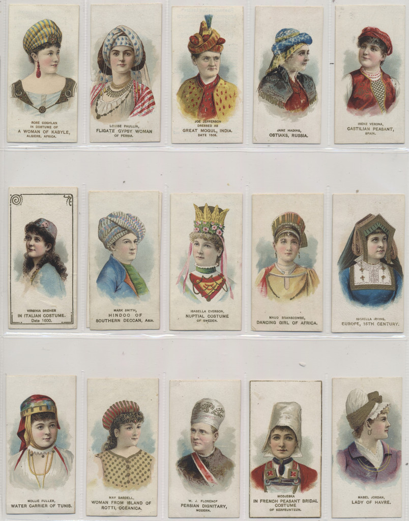 1889 N71 Duke Cigarettes Actors & Actresses 2ND Series Lot 32/50 (Blank Backs)  #*