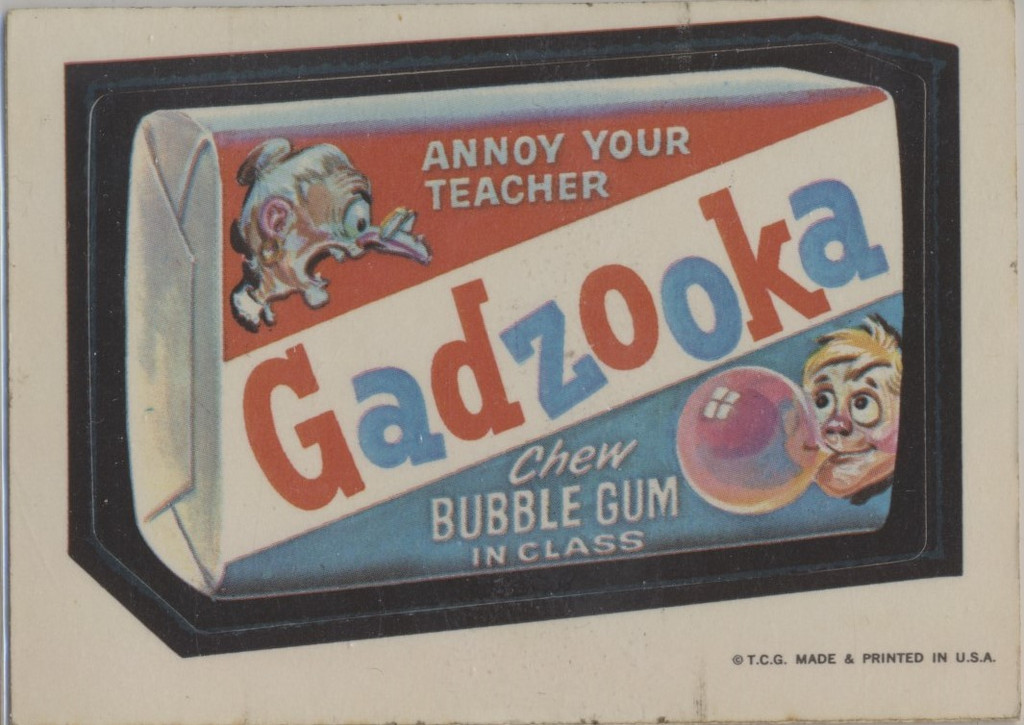 1973 Topps Series 1 Wacky Packages Gadzooka With Lunlow Back TOUGH  #*