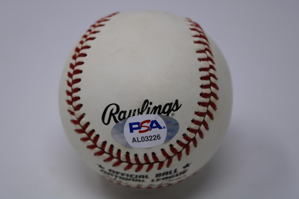 Hank Aaron Braves Signed OAL Baseball PSA/DNA Auto 9 Mint