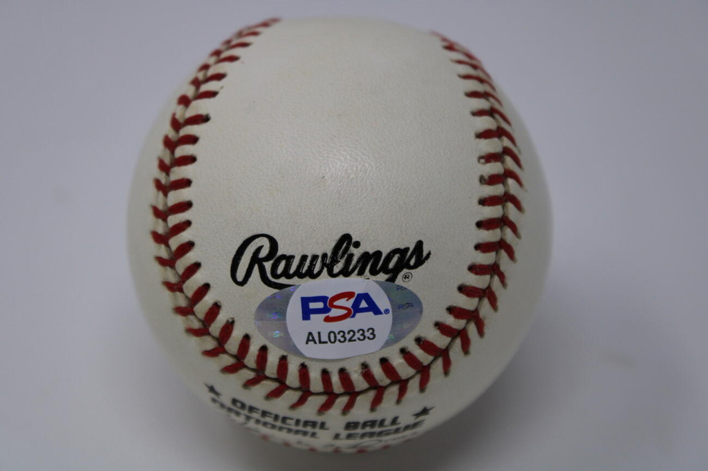 Hank Aaron Braves Signed OAL Baseball PSA/DNA Auto 10 Gem Mint AL03233