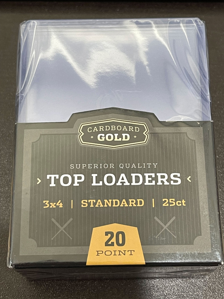 17 Packs of 25 (425 Total) Top Loaders Cardboard Gold 20pt Standard Size FREE SHIPPING