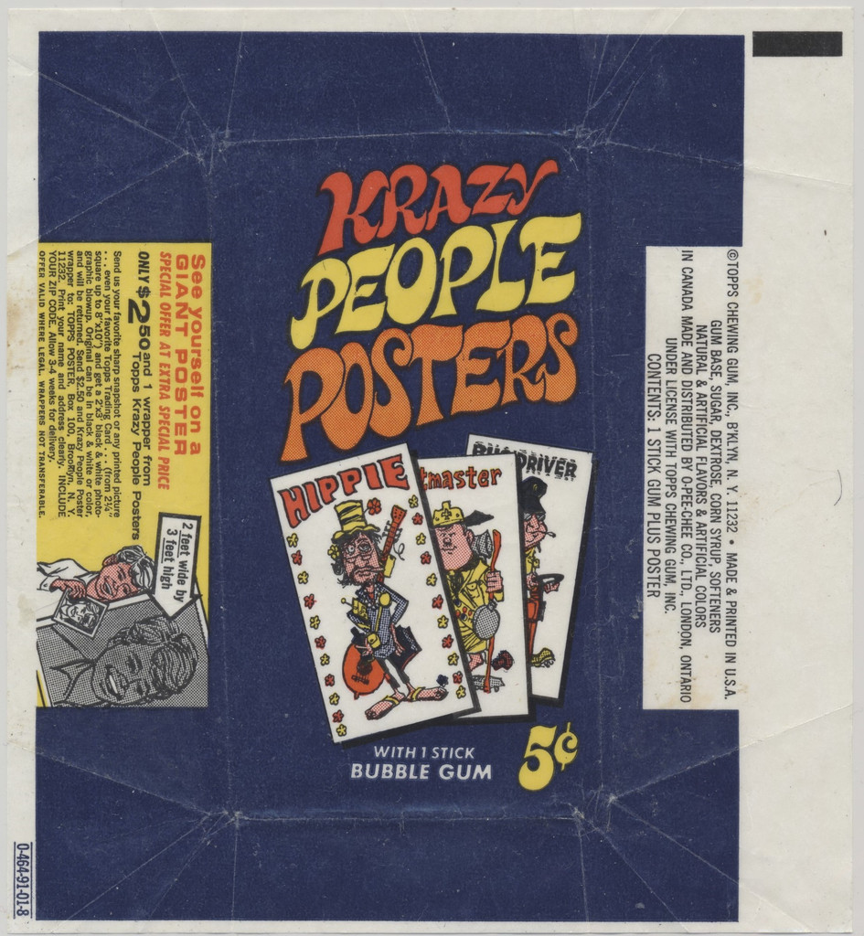 1968 Topps Krazy People Posters 5 Cents Wrapper  #*sku34433
