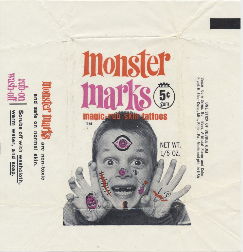 1968 Fleer Monster Marks 5 Cents Wrapper  #*sku34437