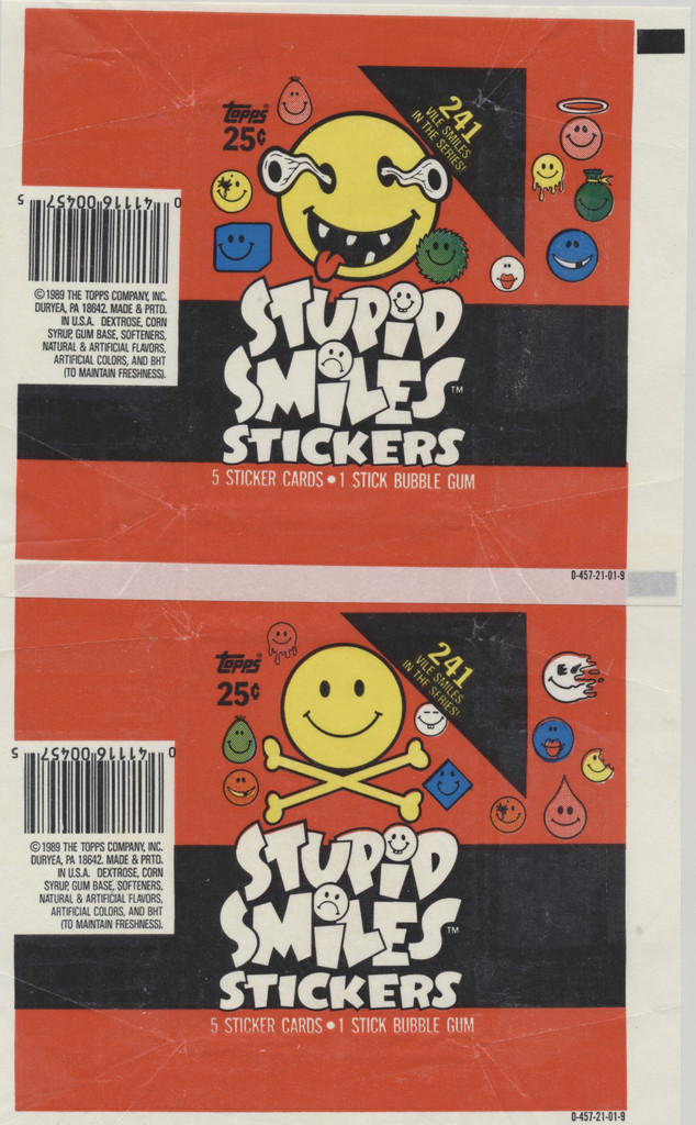 1989 Topps Stupid Smiles Lot 4 Different Wrapper  #*