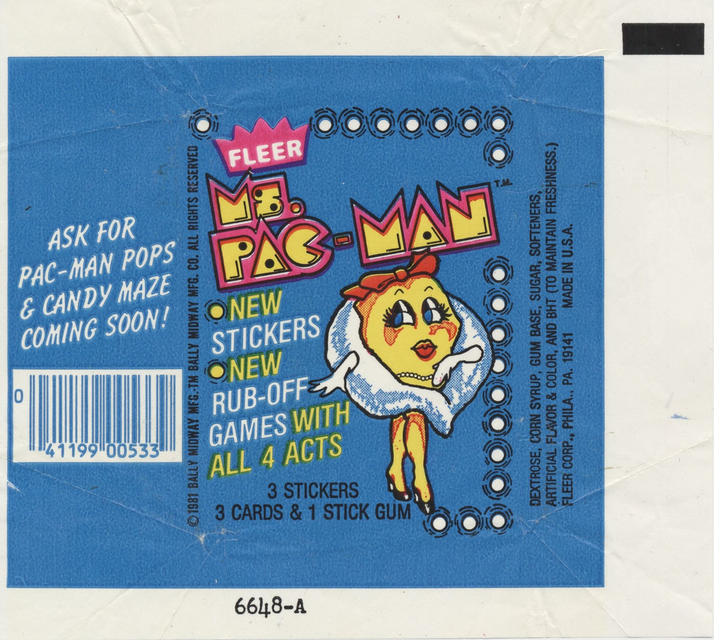 1981 Fleer Ms Pac-Man Wrapper  #*sku34469