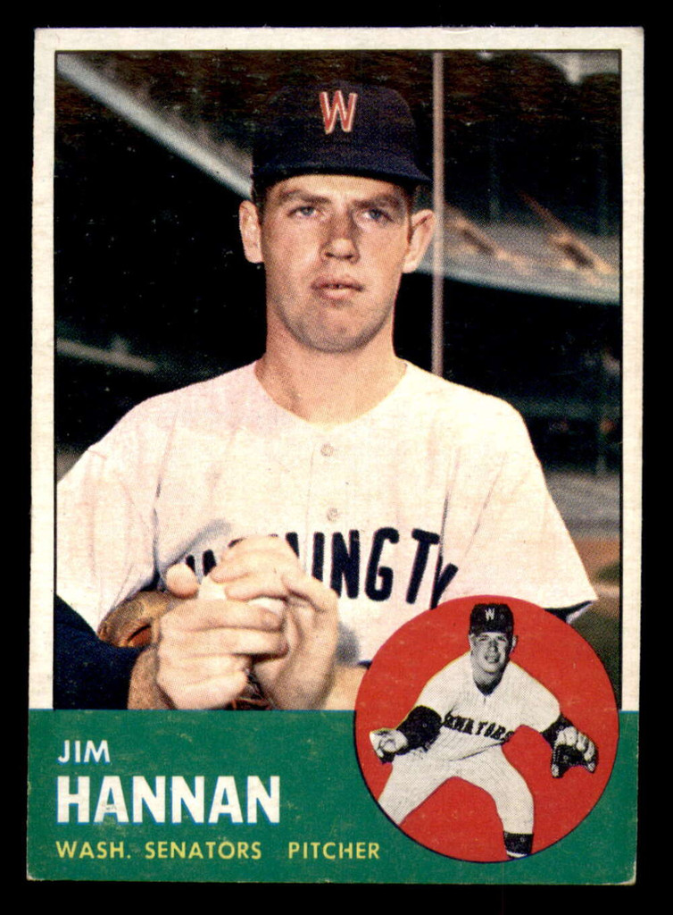 1963 Topps #121 Jim Hannan Excellent+ RC Rookie  ID: 333323