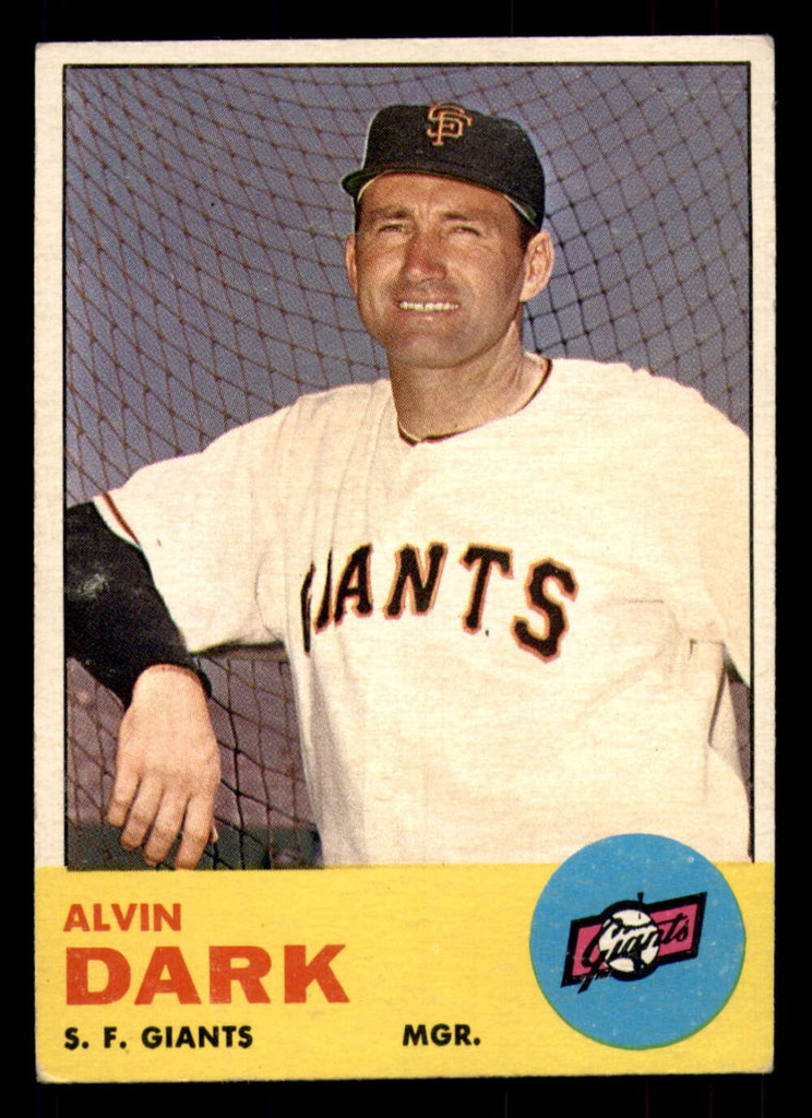 1963 Topps #258 Alvin Dark MG Excellent+ 