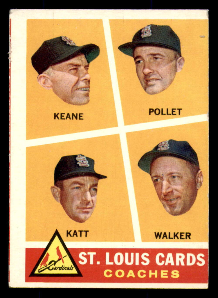 1960 Topps #468 Cardinals Coaches Miscut Cardinals   ID:338292