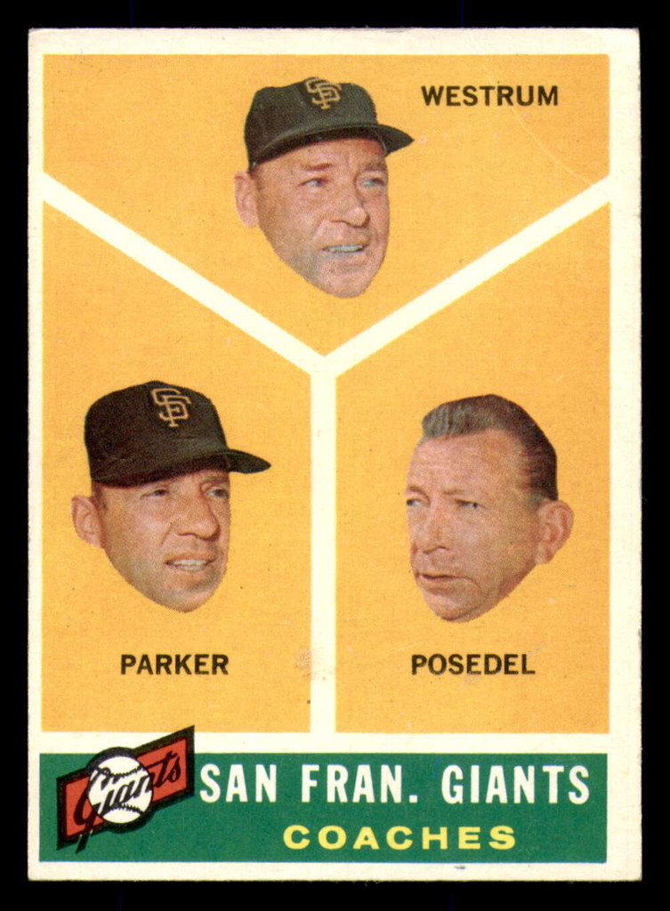 1960 Topps #469 Giants Coaches Very Good  ID: 338294