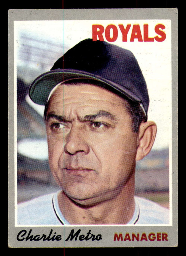 1970 Topps # 16 Charlie Metro Manager Ex-Mint RC Rookie  ID: 343076