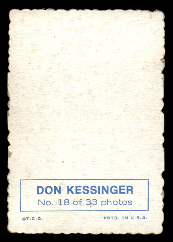 1969 Topps Deckle Edge #18 Don Kessinger Ex-Mint  ID: 345703