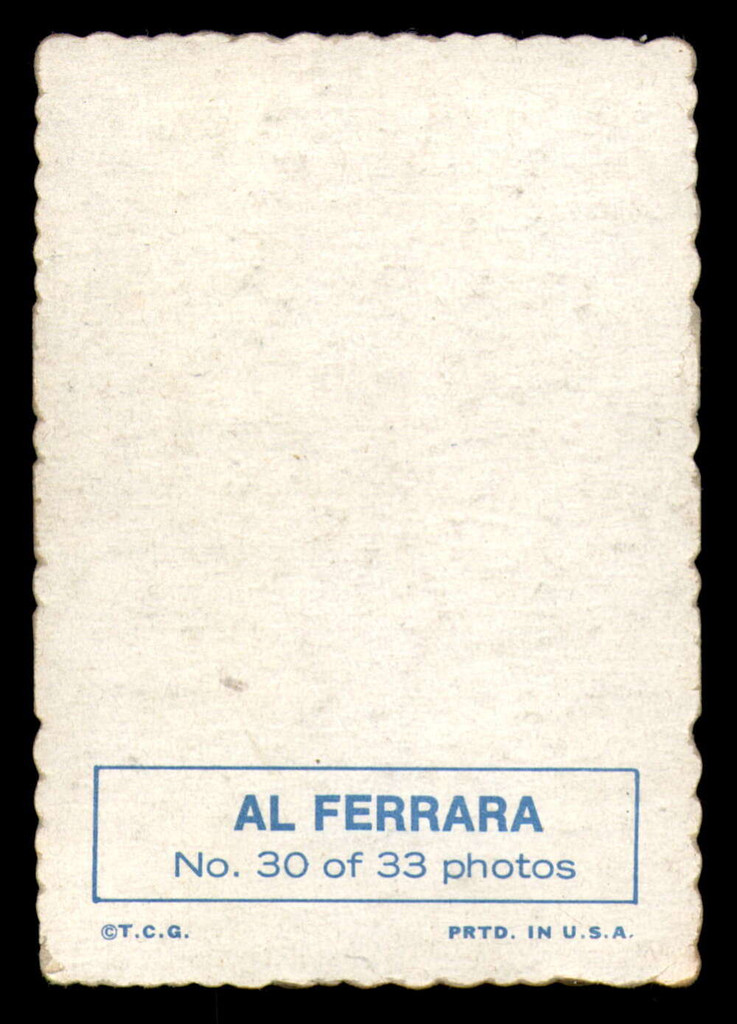 1969 Topps Deckle Edge #30 Al Ferrara Very Good  ID: 345748
