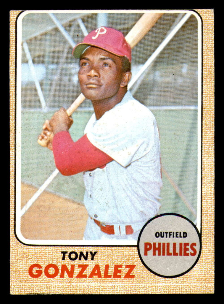 1968 Topps #245 Tony Gonzalez Miscut Phillies  ID:346783