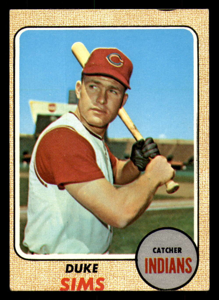 1968 Topps #508 Duke Sims Miscut Indians High #  ID:346934