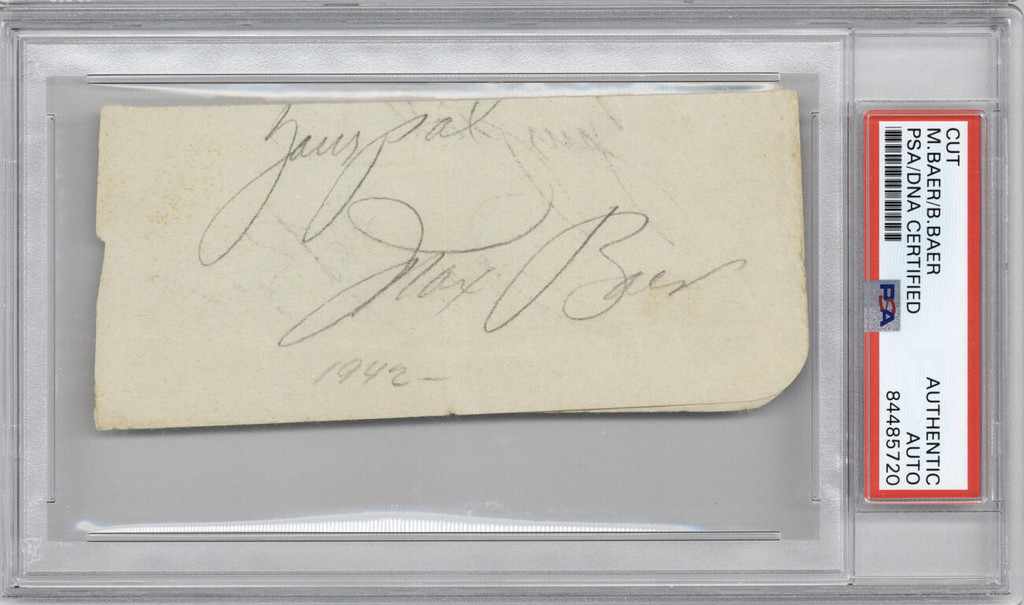 Max Baer Buddy Baer Boxing PSA DNA Auto Signed