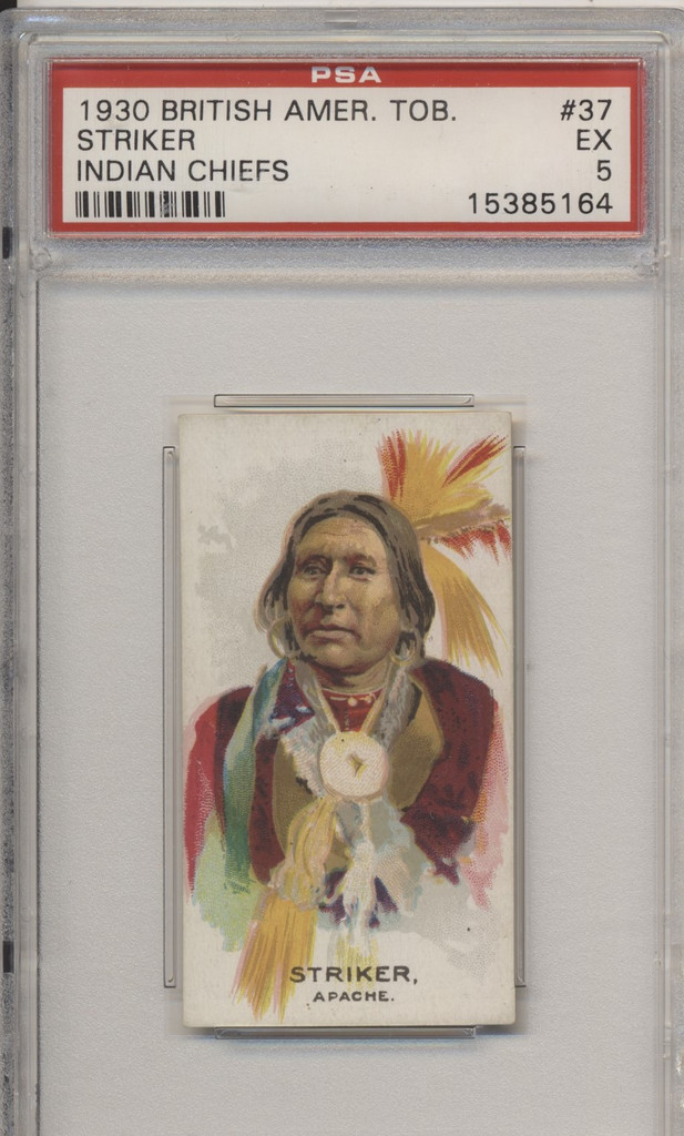 1930 British American  Indians Chiefs #37 Striker PSA 5 EX  #*