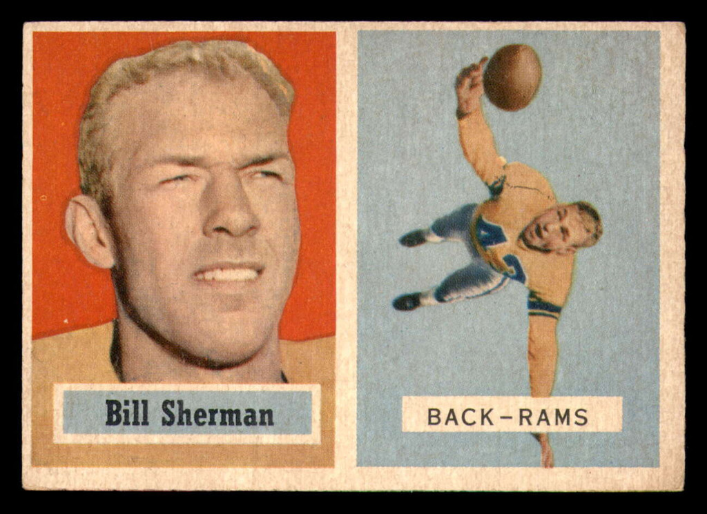 1957 Topps #58 Will Sherman ERR Excellent+ Corrected 