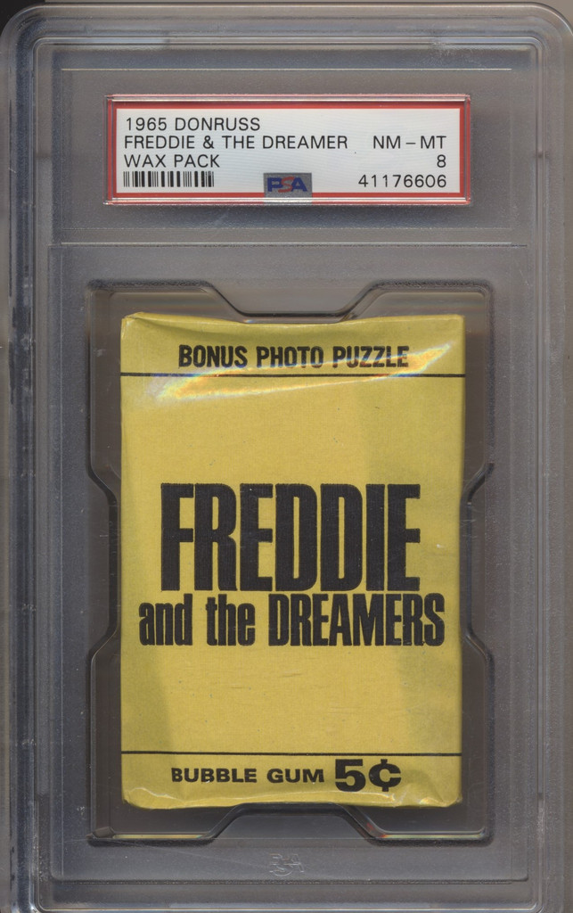 1965 Donruss Freddie & The Dreamers 5 Cents Unopened Wax Pack PSA 8 NM-MT  #*