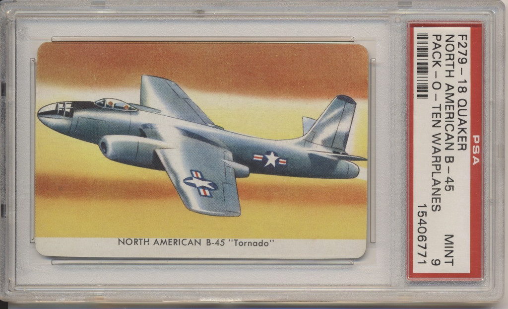 1950's Quaker Pack-O-Ten Warplanes North American B45 PSA 9 MINT  #*