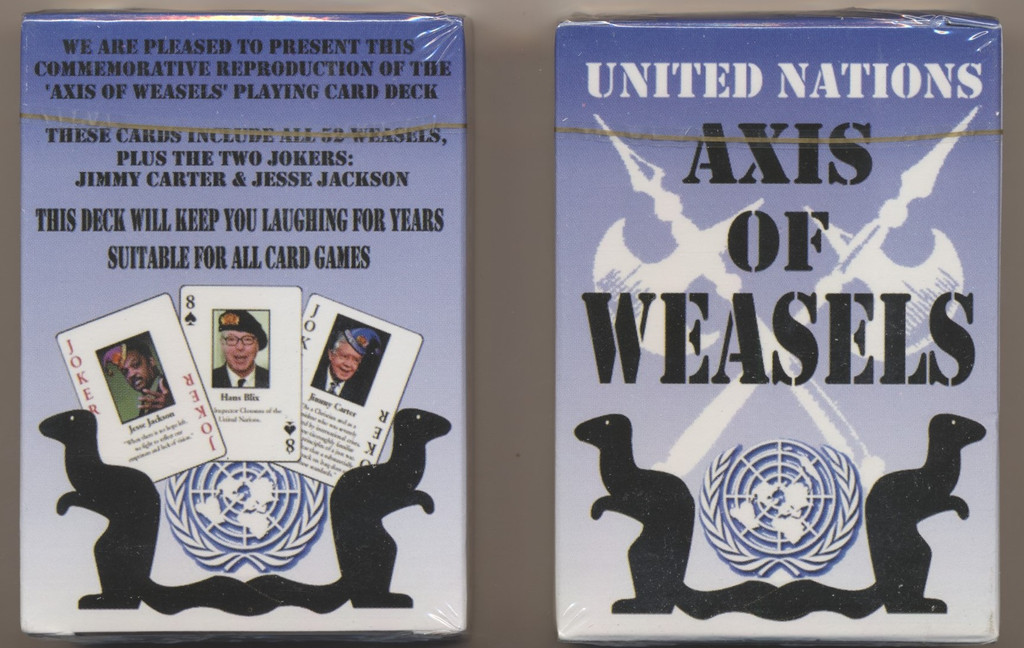 1990's United Nations Axis Of Weasels Playing Cards Unopened  #*