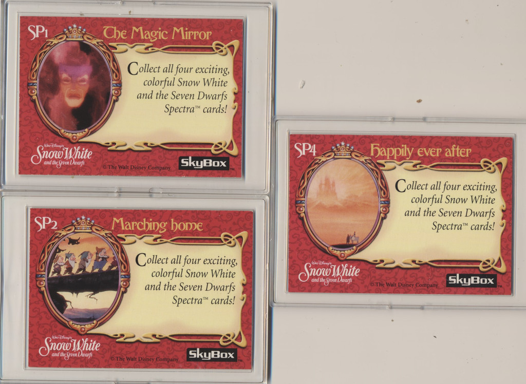 1994 Skybox Snow White & The 7 Dwarfs Spectra Cards 3/4  #*