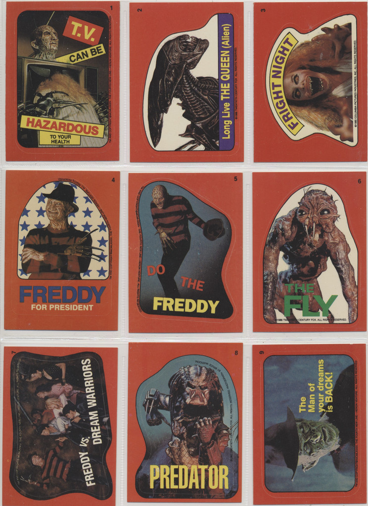1988 Topps Fright Flicks  Sticker Set 11  #*