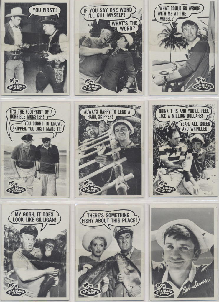1966 Fleer Gilligan Island Set 55 All Cards Cut In Half And Taped Together  #*sku34959
