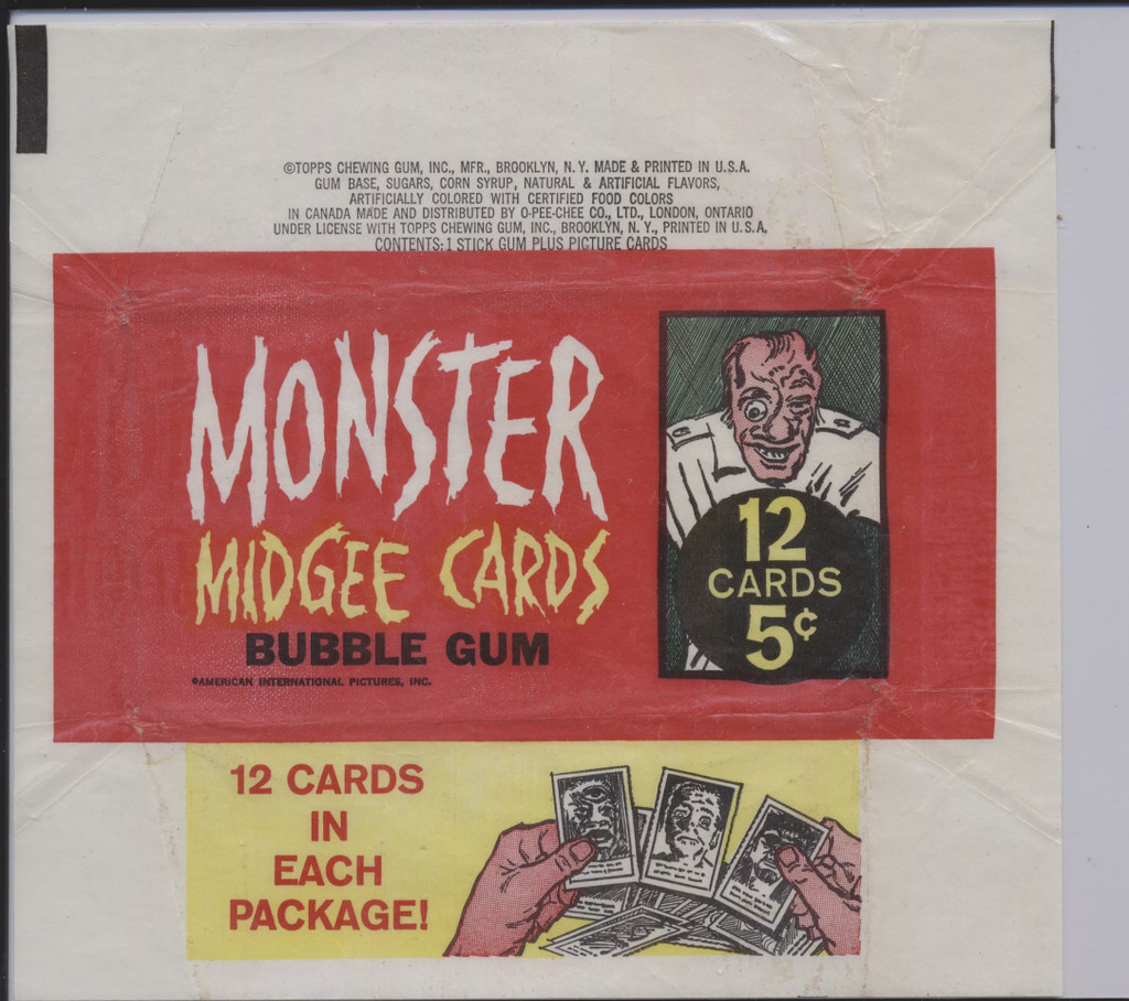 1963 Topps Monster  Midgee 5 Cents Wrapper  TOUGH High Grade  #*sku34975