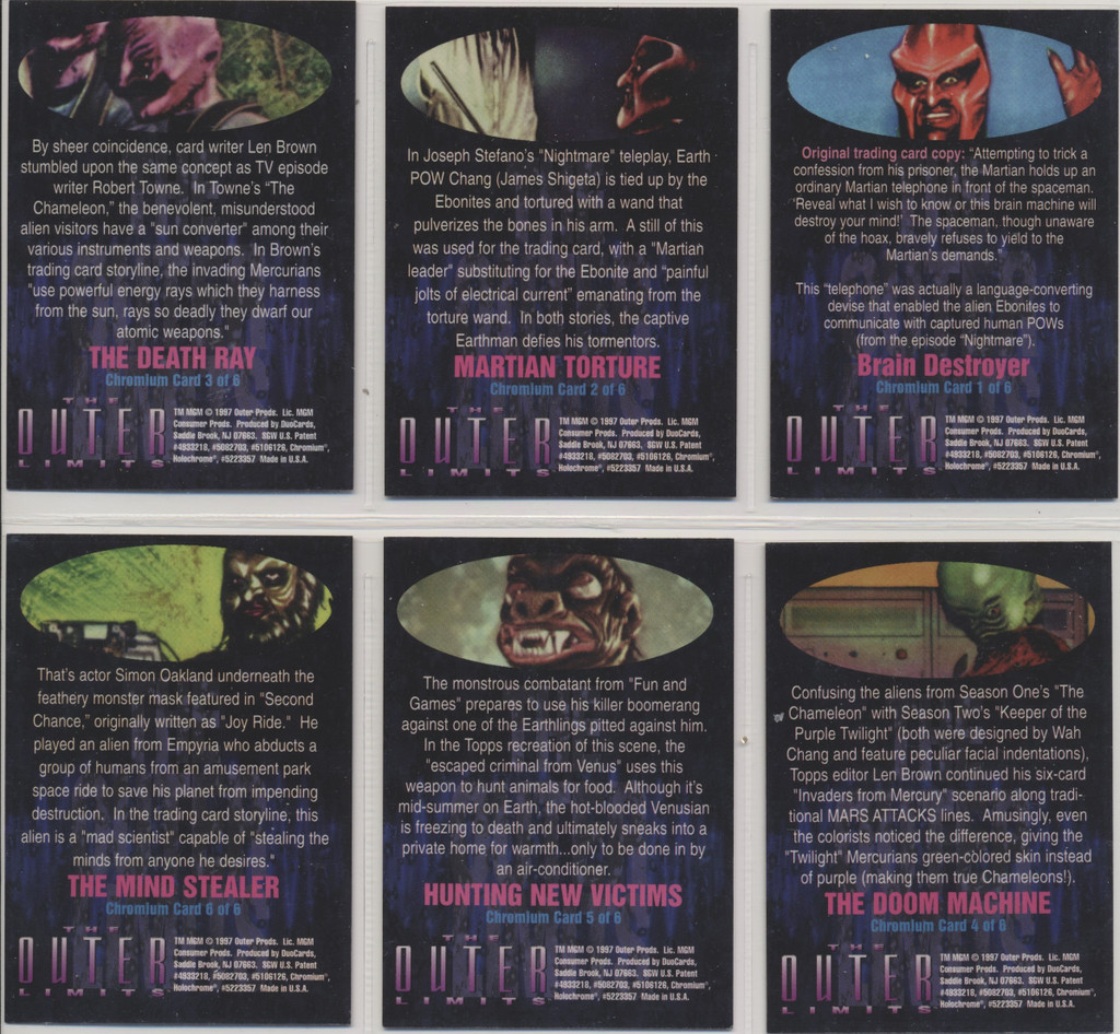 1997 Duocards Chromium Chase Set 6  #*