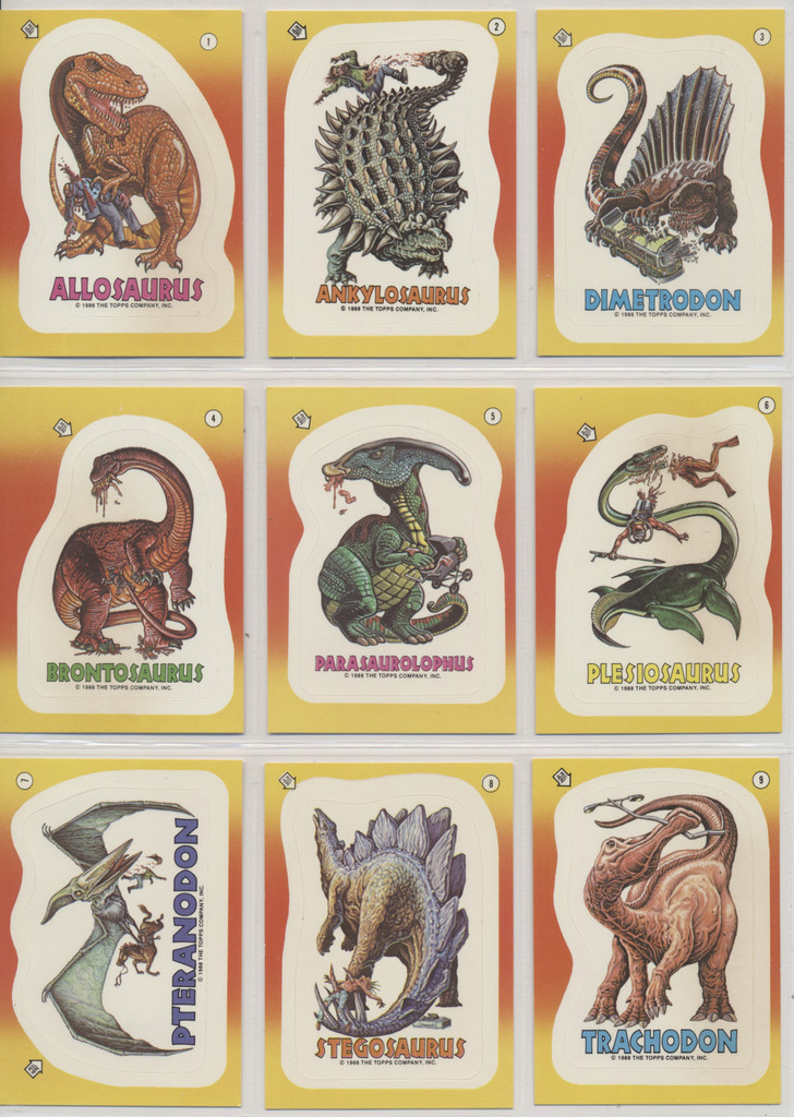 1988 Topps Dinosaurs Attack Set 55/11 W 3 Wrappers  #*