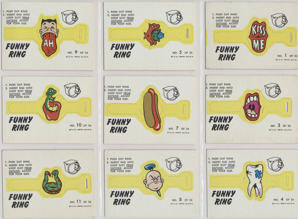 1966 Topps Funny Rings (1966 T Football Sub-Set) 18/24  #*