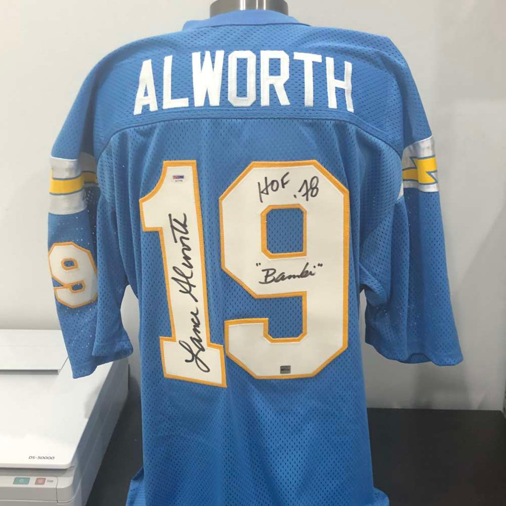 Lance Alworth Bambi HOF 78 Jersey Signed Auto PSA/DNA Authenticated SD Chargers