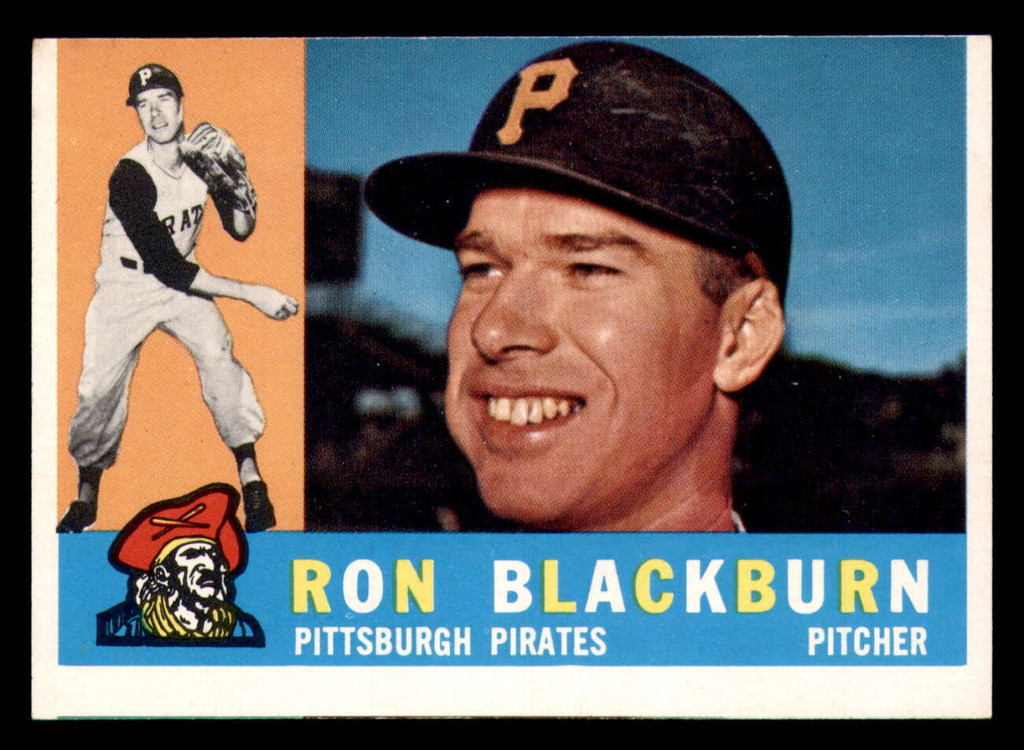 1960 Topps #209 Ron Blackburn Miscut Pirates  ID:359852