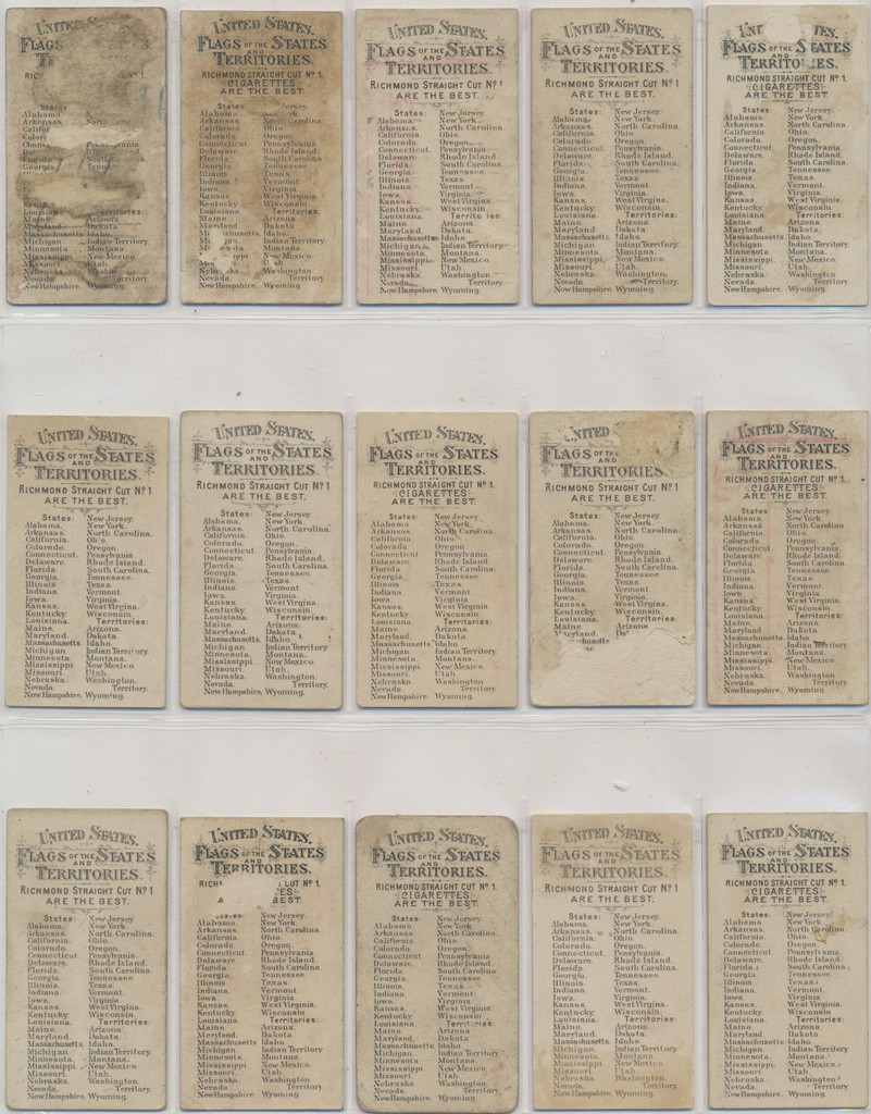 1889 Allen Ginter N11  Flags Of The States And Territories   lot  27/50  #*sku35036