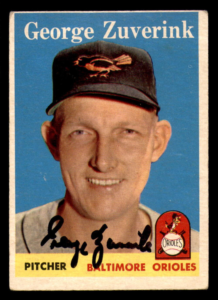 1958 Topps #6 George Zuverink Signed Auto Orioles   ID:359162