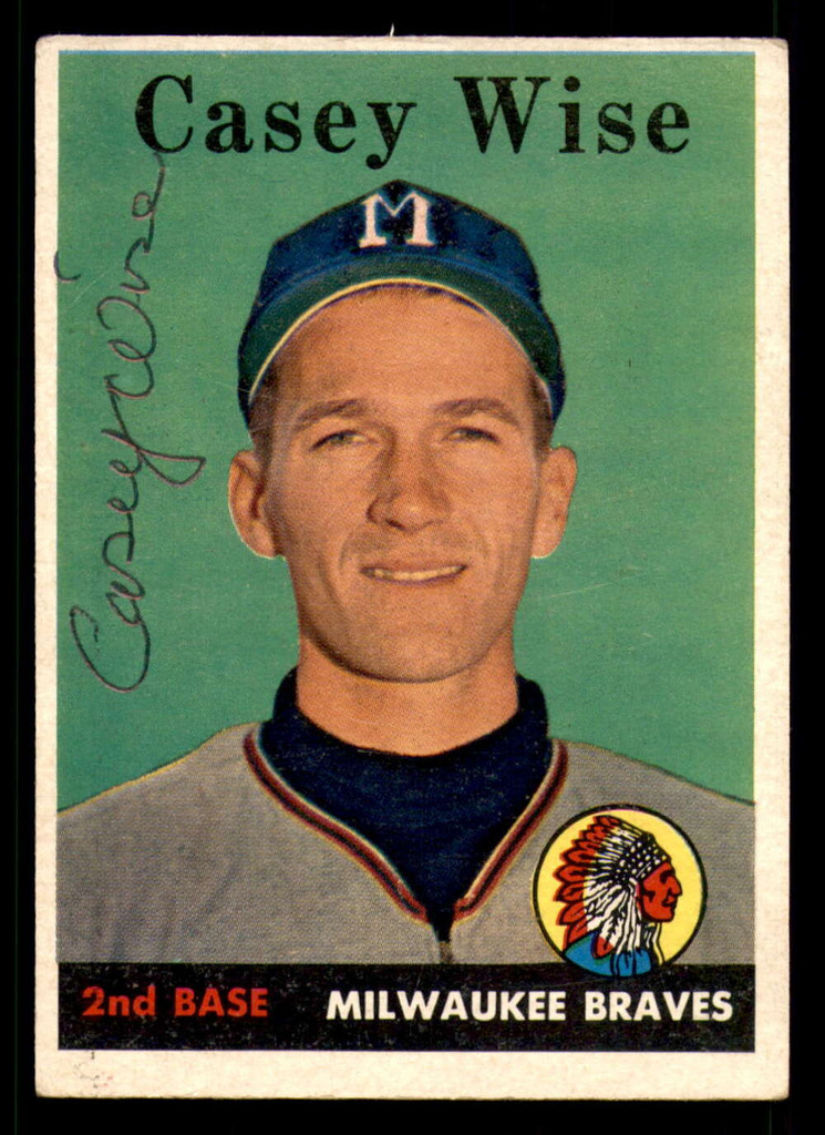 1958 Topps #247 Casey Wise Signed Auto Braves   ID:359382