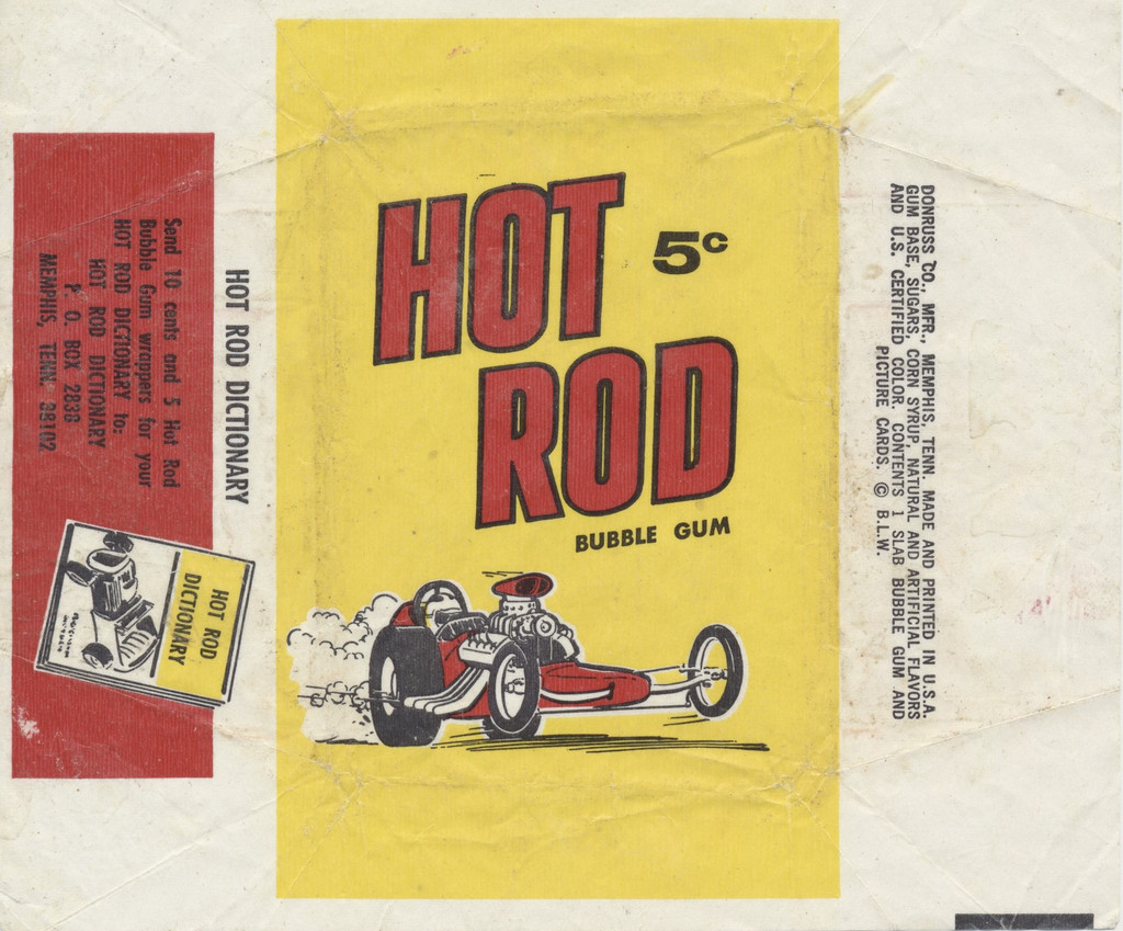 1965 Topps  Hot  Rods  5 Cents  Wrapper  #*sku35073