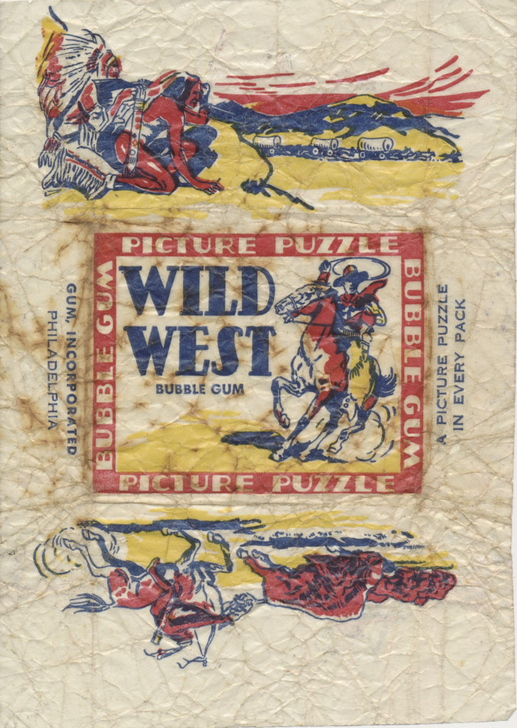 1933 Gum Inc  Wild West Picture Puzzle Wrapper  Imperfections  #*sku35089