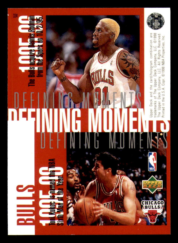 1997-98 UPPER DECK #334 Michael Jordan Defining Moments Chicago Bulls