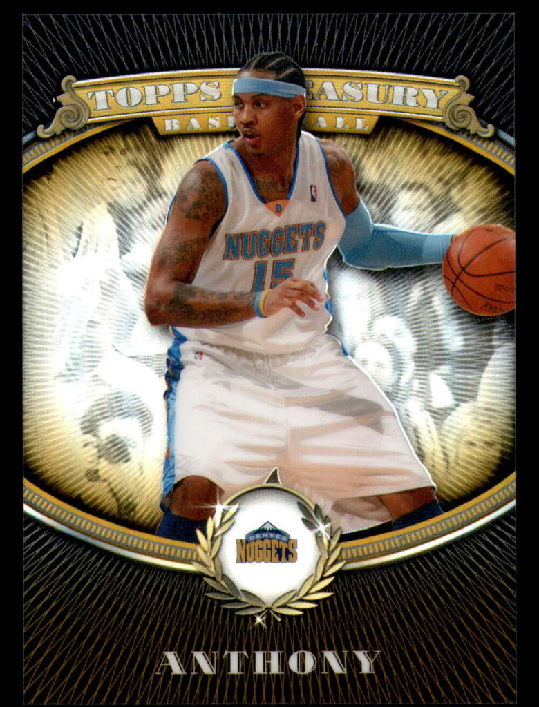 2008-09 Topps Treasury Refractors Gold #15 Carmelo Anthony 33/50 Denver Nuggets