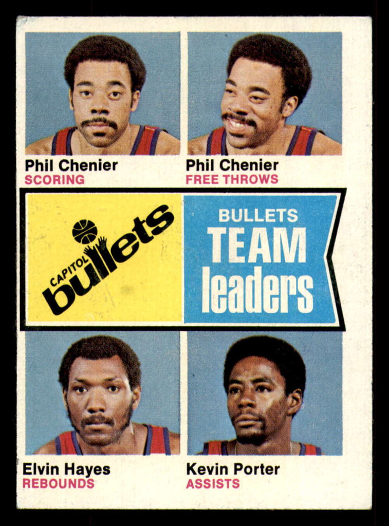 1974-75 Topps #98 Capitol Bullets Team Leaders Excellent 