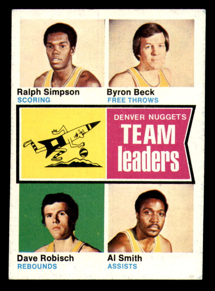 1974-75 Topps #222 Denver Nuggets Team Leaders Ex-Mint  ID: 364299