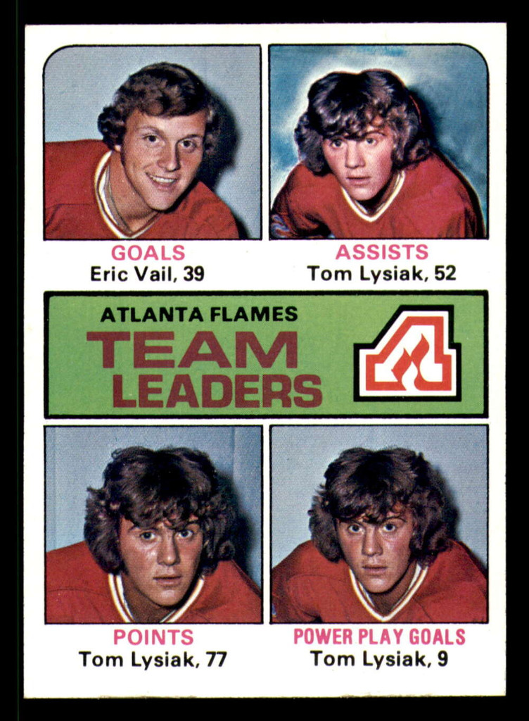 1975-76 Topps #313 Eric Vail/Tom Lysiak TL Near Mint 