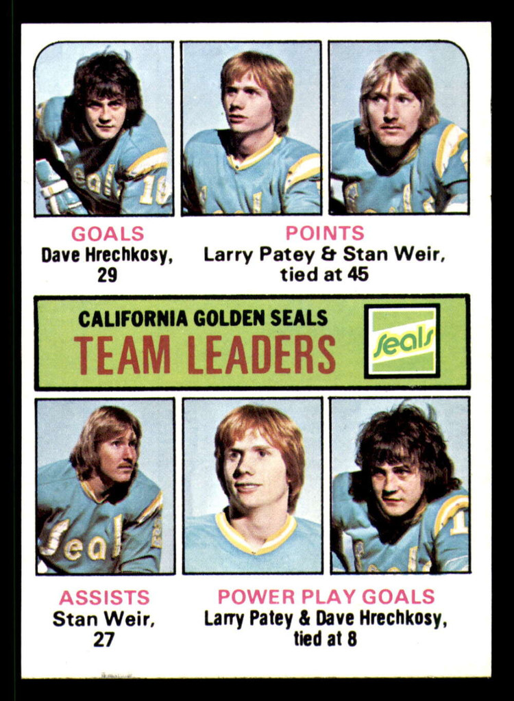 1975-76 Topps #316 Dave Hrechkosy/Larry Patey/Stan Weir TL Near Mint+ 