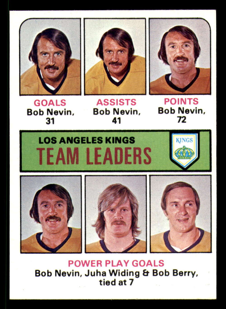 1975-76 Topps #320 Bob Nevin/Juha Widing/Bob Berry TL Near Mint+  ID: 366129