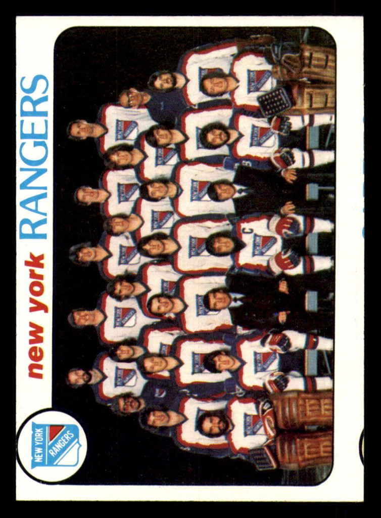 1978-79 Topps #202 Rangers Team Miscut NY Rangers  ID:366713