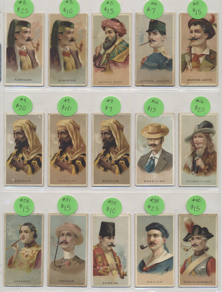 1888 Allen & Ginter N33   World's Smokers  Lot of 36  #*sku35118