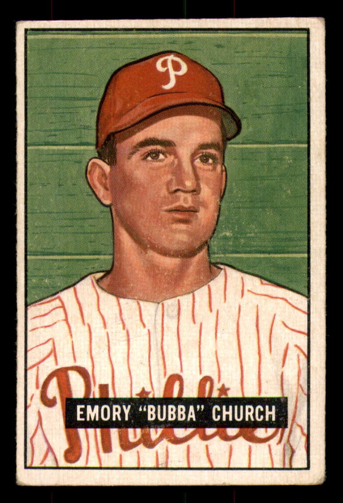 1951 Bowman #149 Bubba Church Excellent RC Rookie  ID: 369072